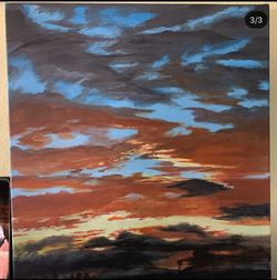 Acrylic Sunset Painting