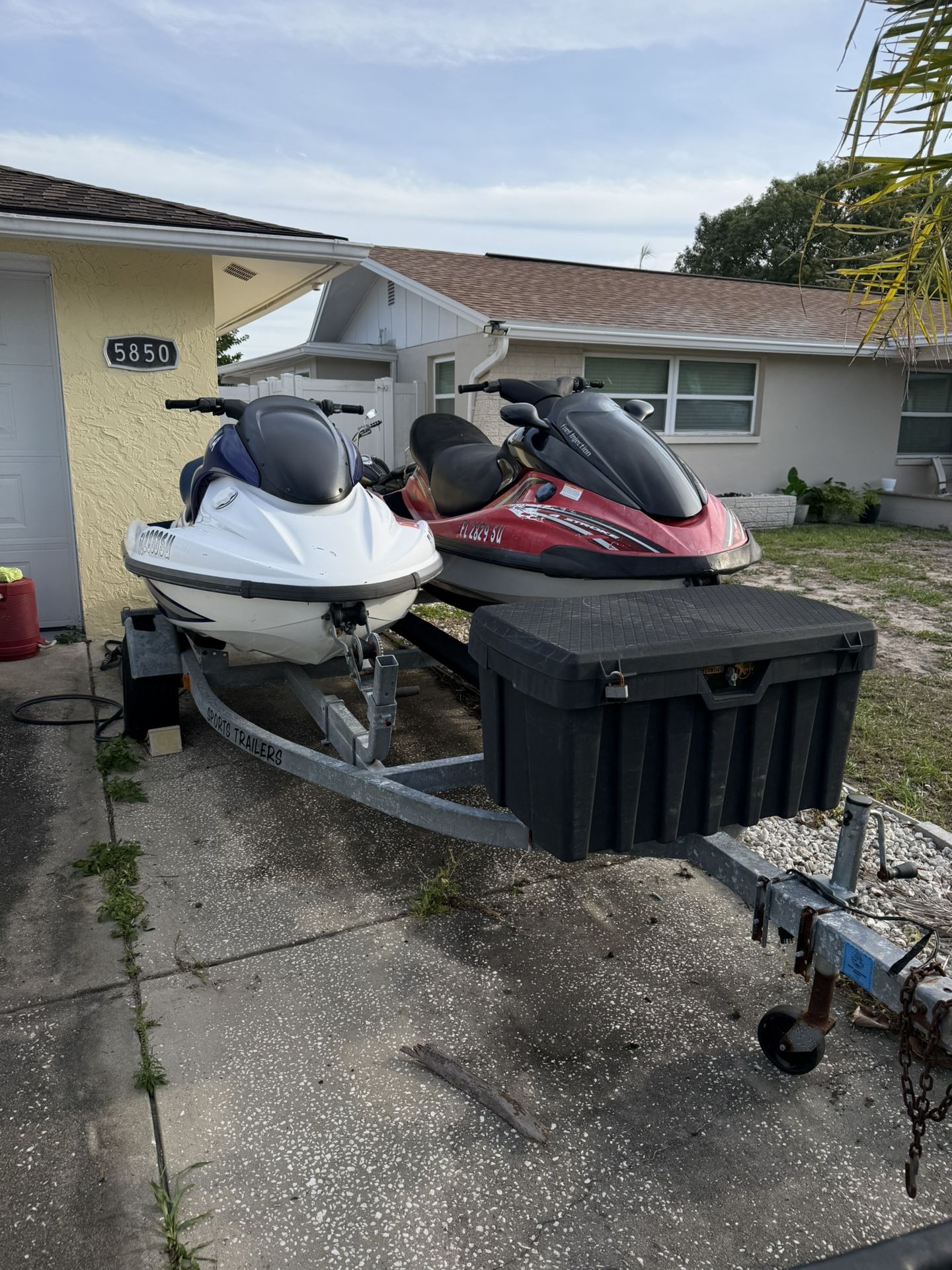 2 Jet Ski’s with Trailer AS IS