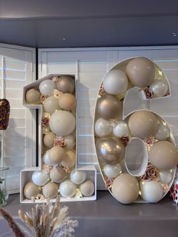Birthday Decor #1 & #6 Balloon Cut Out