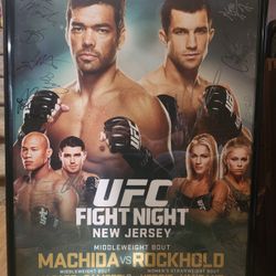 PRICE DROP: UFC Fight Night: Rockhold Vs. Machida Signed Poster