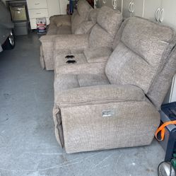Sofa Set For Sale $800 Has iPhone Connections Recliner