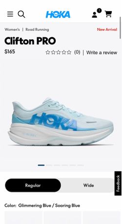 Hoka Clifton PRO Women’s Size 8.5 Soaring Blue White Running Shoes Sneakers NWOB