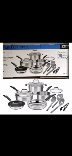Brand New Cuisinart - 12-Piece Cookware Set - Stainless Steel