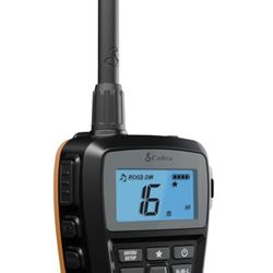 Cobra BlueBound 150 VHF Handheld Marine Radio - Black - 3-Watt, Floating, Long Range, NOAA Weather Alerts, International Functionality, IPX7 Waterproo