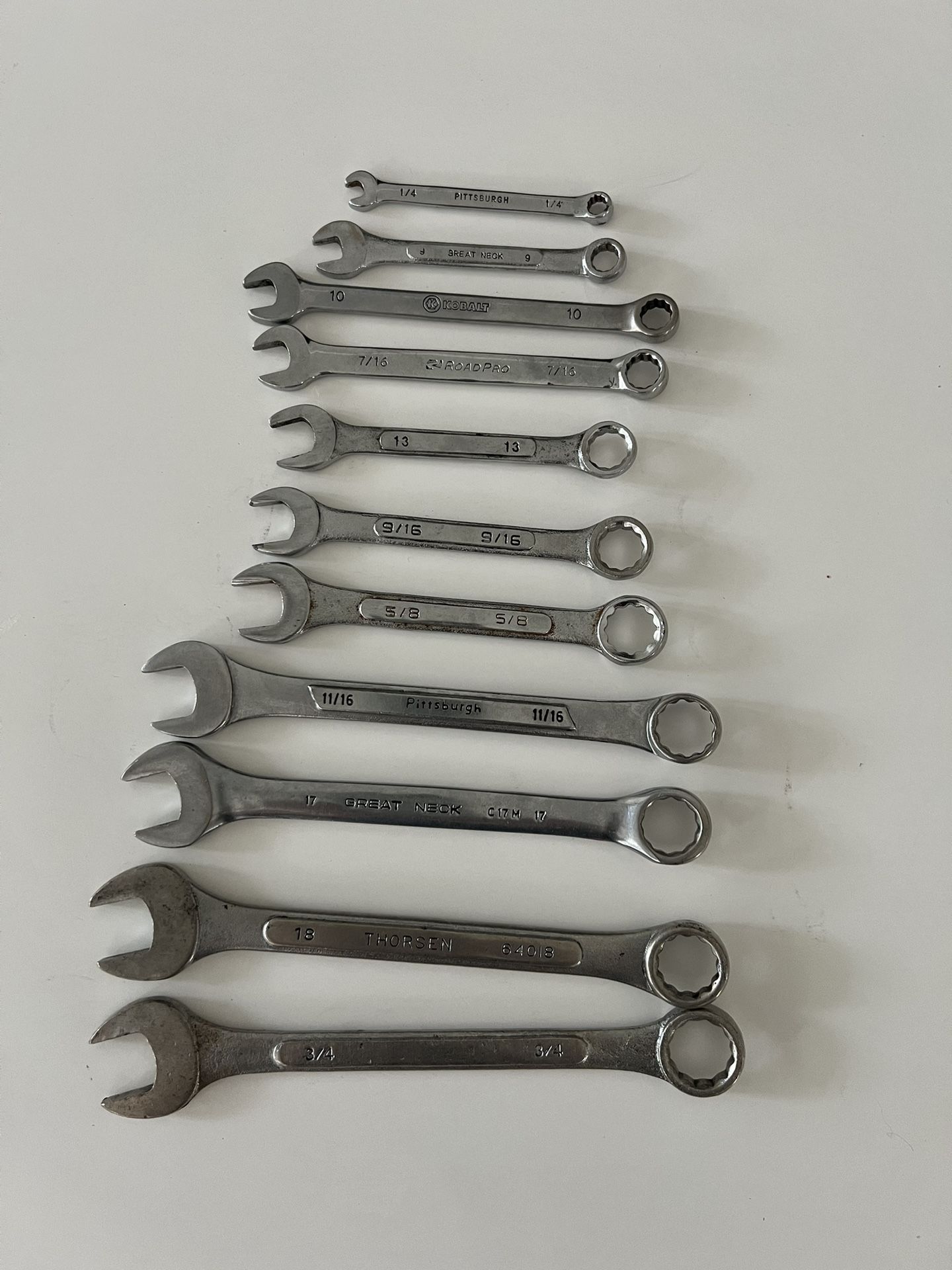 Bundle of Wrenches Set / 12pt Flare Nut/Line ( Lot of 11)