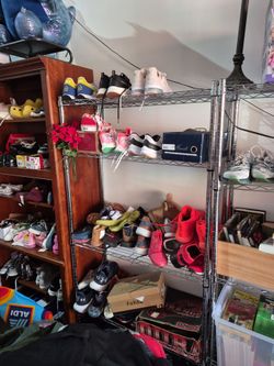 Shoes adult and children.Infant various sizes seeded descriptions