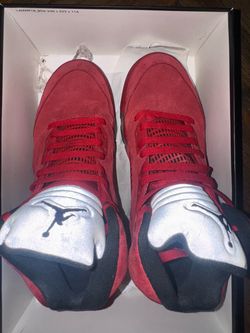 Air Jordan 5 Red Suede Sneakers size 9