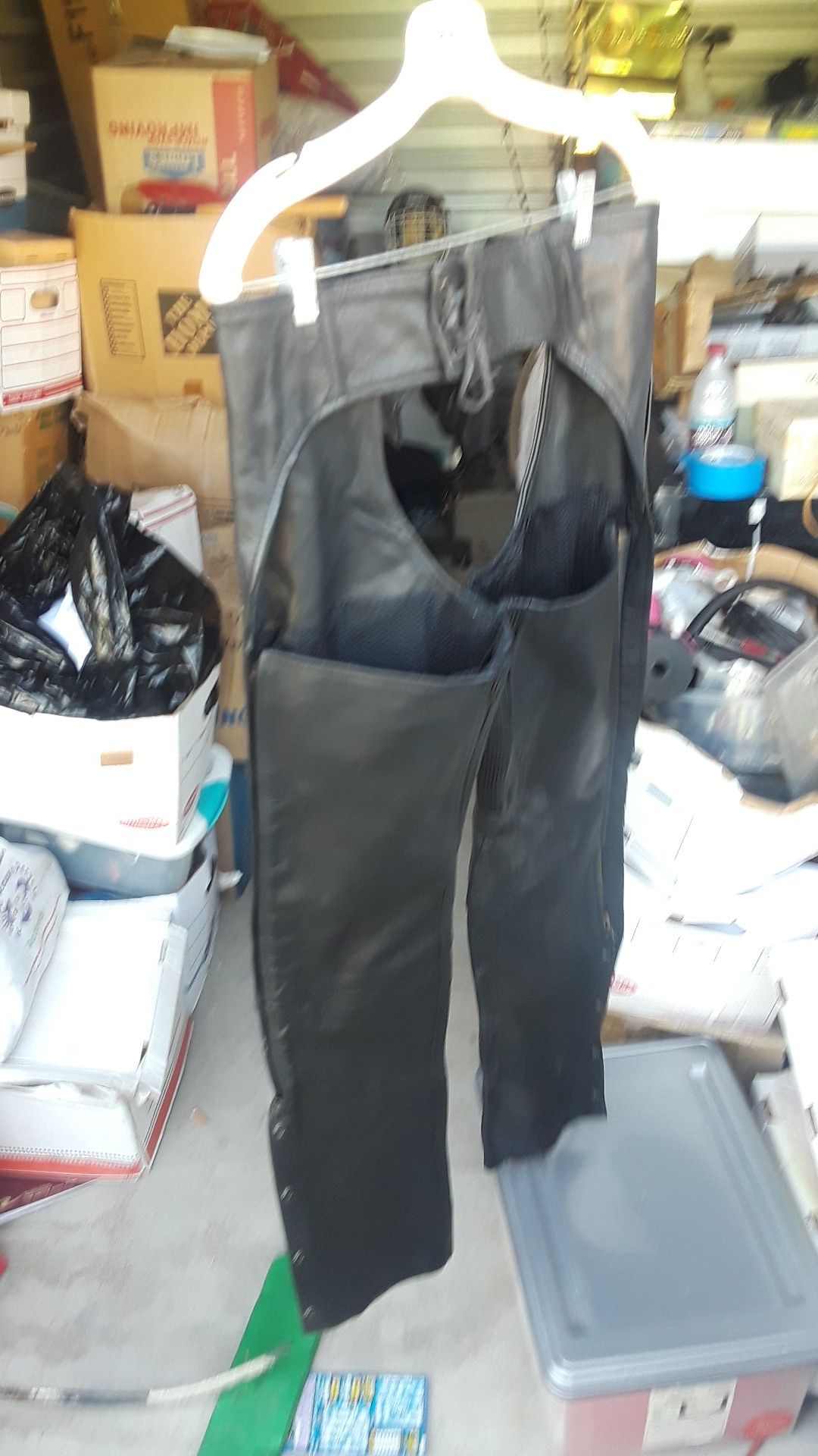 Redline Genuine Leather Motorcycle Riding Chaps