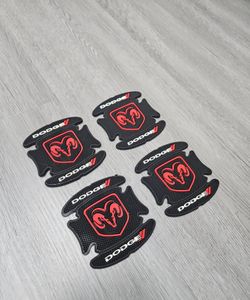 BRAND NEW UNIVERSAL 4PCS DODGE RUBBER ANTI-SCRATCH DOOR HANDLE BOWL PROTECTOR