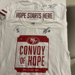 Signed 49ers shirts 