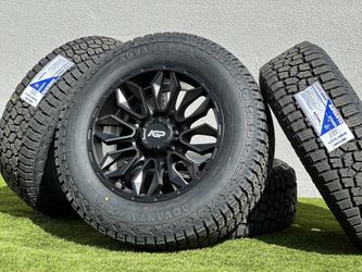 NEW 2025 20” Ford F250 wheels Black F-350 tires LT275/65R20 AT F-250 rims 8x170 F350