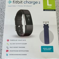Brand New Never Used Perfect In Box FITBIT CHARGE 2 With 2 Color Wristbands