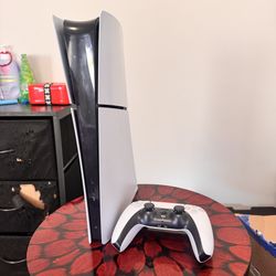 Sony PlayStation 5 Slim Digital 1TB Console + Controller White PS5