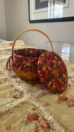 1997 Longaberger pumpkin combo basket, fall foliage
