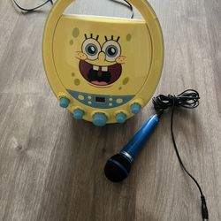 SpongeBob kids karaoke CD set with microphone