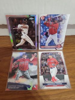 Boston Red Sox Baseball Card Lot of 4