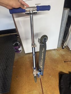 Blue scooter