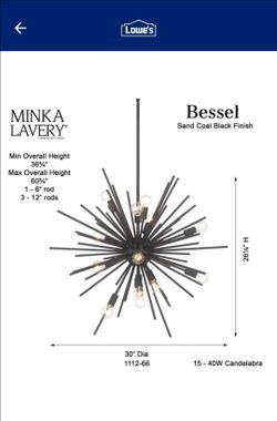 In box chandelier