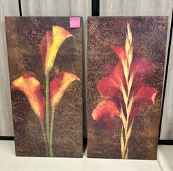 Floral Canvas Wall Art Set of 2