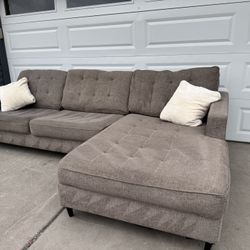 Taupe Sectional Sofa Couch Sala 