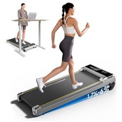 Walking Pad with Incline, Walking Pad Treadmill for Home and Office, 300 Lbs Portable Treadmill with