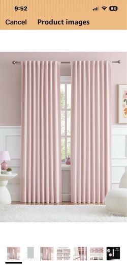 Pink curtains
