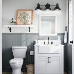 Bathroom Light Fixtures, 3-light Vanity Light Over Mirror, Matte Black Metal Bathroom Light, Modern Farmhouse