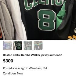 Authentic game on Boston Celtics Jersey new with tags