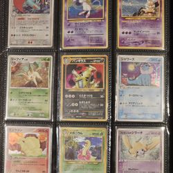 Vintage Japanese Holo Pokemon Cards Collection