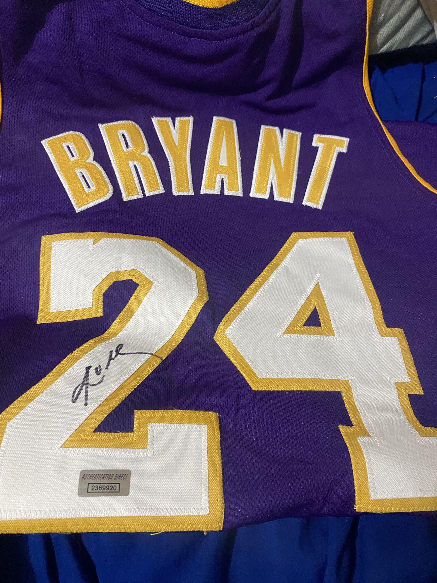 Kobe Bryant Signed Autograph Coa Jersey Los Angeles Lakers Auto 