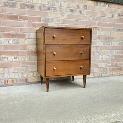 Mid Century Modern Small 3 Drawer Dresser Vintage