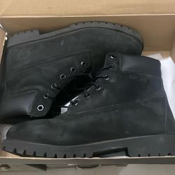 Black Timberland 6” Premium Waterproof Boots - Boys’ Grade School Size 7