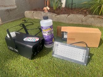 Lit  Fog Machine and Black Lights