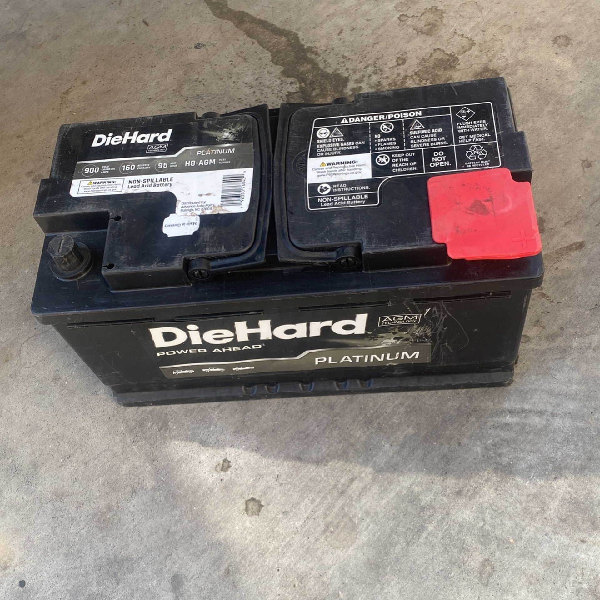 DIEHARD PLATINUM H8-AGM battery