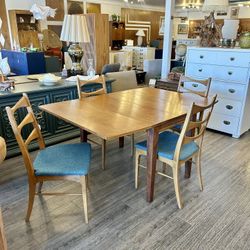 MCM Dining Table / Mid Century Chairs / Set 
