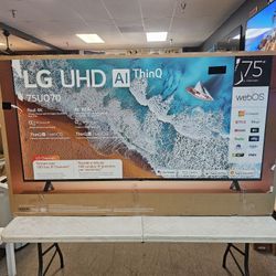 LG 75 INCH UHD TV'S IN STOCK THINQ AI AIR PLAY BLUETOOTH W/WARRANTY - PAYMENT PLANS