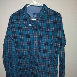 Shirt George men's button down size medium long sleeve shirt