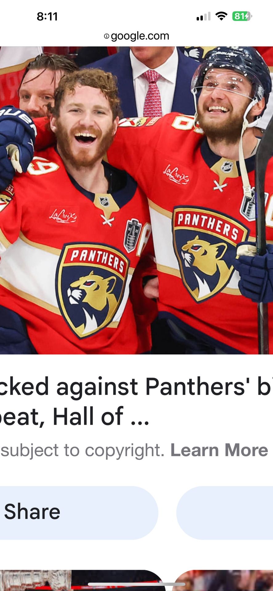 10/7 Florida Panthers Home Opener Tickets