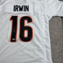 Trenton Irwin Signed Autograph Custom Jersey - Beckett Coa - Cincinnati Bengals