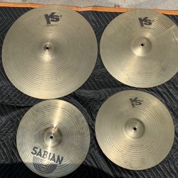 Sabian XS Series Drum Cymbal Set 14” Hi Hats 16” Crash 20” Ride Retail for $699