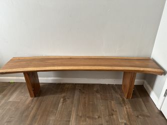 Live Edge Acacia Bench — Imported From Bali