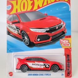 Hot Wheels 2018 Honda Civic Type R Red/white 