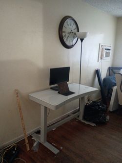 Glass Stand Up Smart Desk