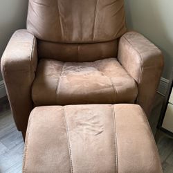 Microfiber Recliner & Ottoman