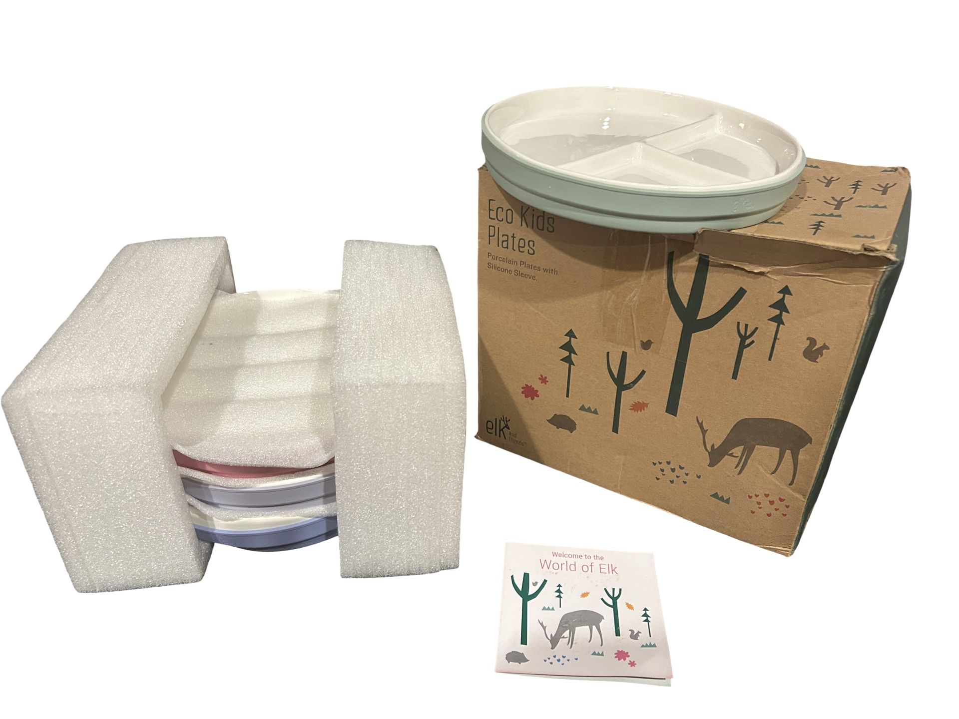 Children plates with silicone Sleeves