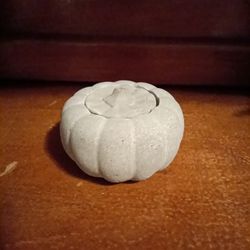 Tiny Pumpkin Concrete Candle Holder