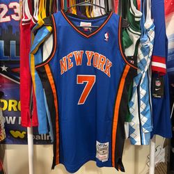 New York Knicks Carmelo Anthony #7 Throwback NBA Neeswy