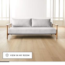 Una 84" Grey Fabric Sleeper Sofa