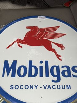 Mobilgas Sign Metal