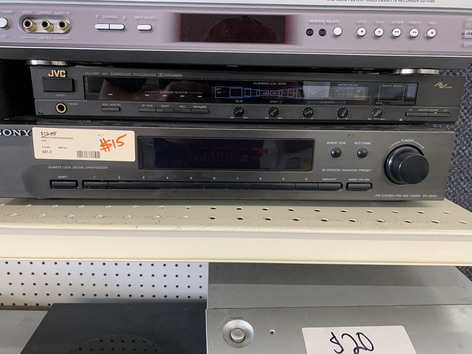 Sony and JVC receivers and radio